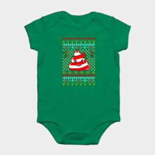 Poop Ugly Christmas Sweater Funny Humor Baby Bodysuit